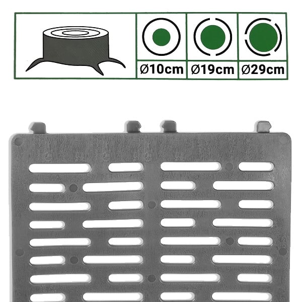 GT GARDEN - Lot de 3 manchons de protection gris pour troncs d'arbre - large