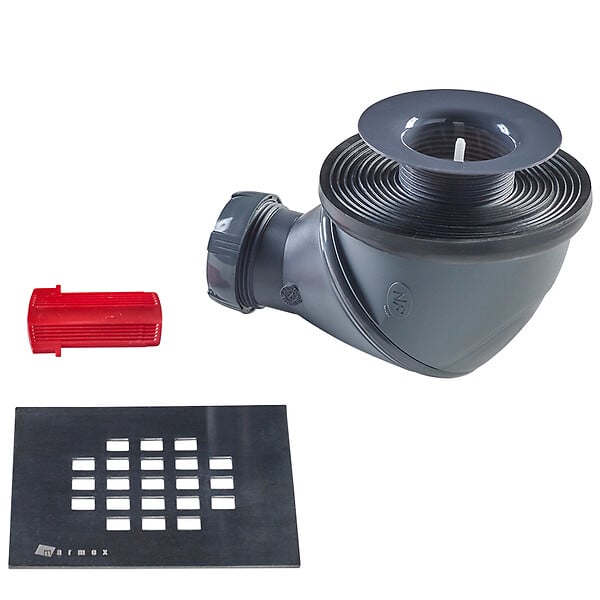 U-TILE - Receveur de douche à carreler 120 x 90 cm siphon centré - large