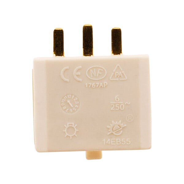 ZENITECH - Fiche DCL 2P+T boîte applique + point de centre Blanc - large