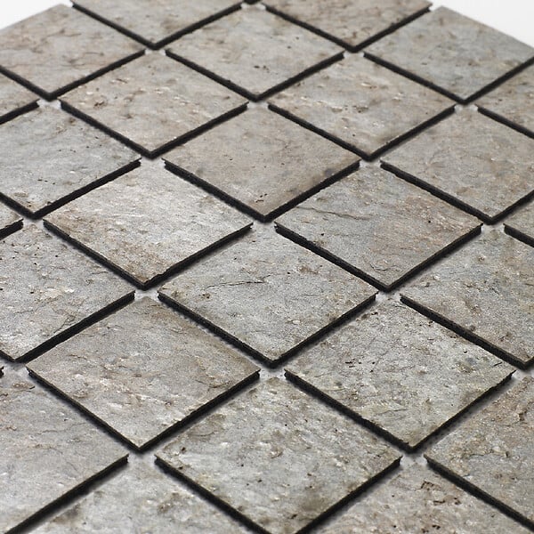 U-TILE - Mosaïque en pierre naturelle 30 x 30 cm - carreau 2,5 x 2,5 cm cuivre - large