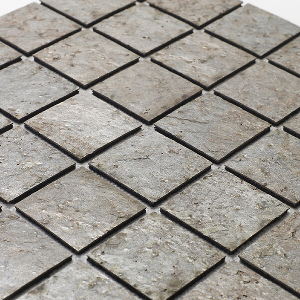U-TILE - Mosaïque en pierre naturelle 100 x 50 cm - carreau 5 x 5 cm cuivre - large