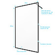 AURLANE - Paroi de Douche 100x200 cm - Cadre et Bras Aluminium NOIR MAT - DARK CONTOURING - vignette