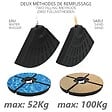 VOUNOT - Dalle de lestage pour parasol remplissage 52L 4 pcs Noires - vignette
