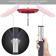 VOUNOT - Parasol rectangulaire 2x1.25m avec housse de protection rouge - vignette