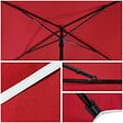 VOUNOT - Parasol rectangulaire 2x1.25m avec housse de protection rouge - vignette