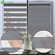 VOUNOT - Store enrouleur jour nuit double 45x150cm Gris - vignette