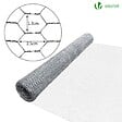 VOUNOT - Grillage a poule avec fils 13mm en acier galvanise 1x25M - vignette