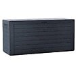 VOUNOT - Coffre de Rangement Exterieur 280L  en PP 116x44x55CM Style Bois Anthracite - vignette