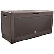VOUNOT - Coffre de Rangement Exterieur 310L  en PP 119x48x60CM Style Polyrotin Marron - vignette