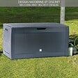 VOUNOT - Coffre de Rangement Exterieur 310L  en PP 119x48x60CM Style Polyrotin Anthracite - vignette