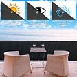 VOUNOT - Brise vue pour balcon HDPE Renforcé 230GR/M2 500x90cm noir - vignette