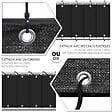 VOUNOT - Brise vue pour balcon HDPE Renforcé 230GR/M2 500x90cm noir - vignette