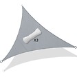 VOUNOT - Voile d’ombrage Triangle Imperméable Polyester avec Corde 3x3x3m Gris - vignette