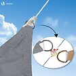 VOUNOT - Voile d’ombrage Triangle Imperméable Polyester avec Corde 3x3x3m Gris - vignette