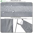 VOUNOT - Voile d’ombrage Triangle Imperméable Polyester avec Corde 3x3x3m Gris - vignette