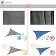 VOUNOT - Voile d ombrage Triangle HDPE avec 19 pcs kit de montage 3.6x3.6x3.6m Gris - vignette