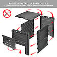 VOUNOT - Composteur de jardin 300L Qualité Supérieure pour Jardin Déchets Imitation Style bois noir - vignette