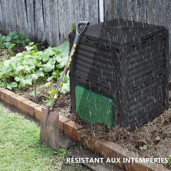 VOUNOT - Composteur de jardin 300L Qualité Supérieure pour Jardin Déchets - large