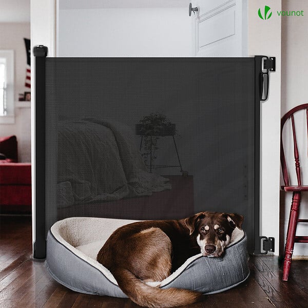 VOUNOT - Barriere de securite retractable 180cm noir - large
