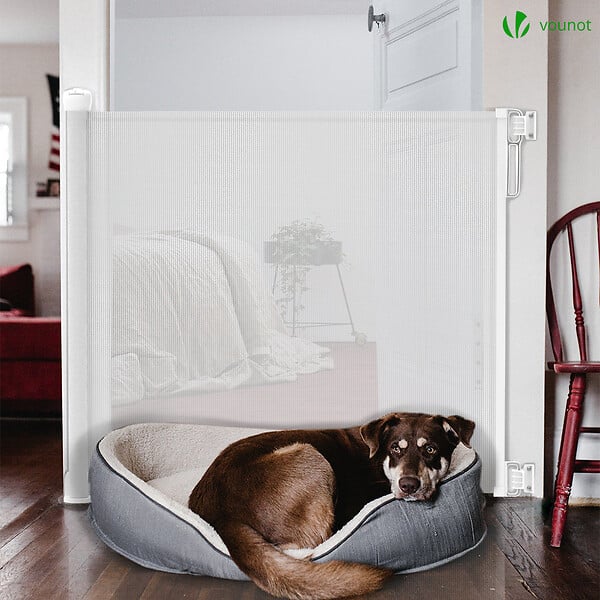 VOUNOT - Barriere de securite retractable 180cm blanc - large