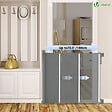 VOUNOT - Barriere de securite retractable 180cm gris - vignette