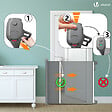 VOUNOT - Barriere de securite retractable 180cm gris - vignette