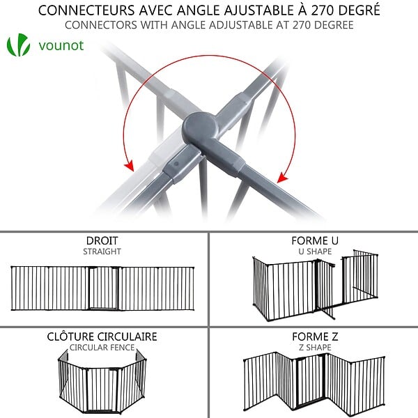 VOUNOT - Barriere de securite GRANDE VERSION 3M 5 panneaux Pre assemble - large