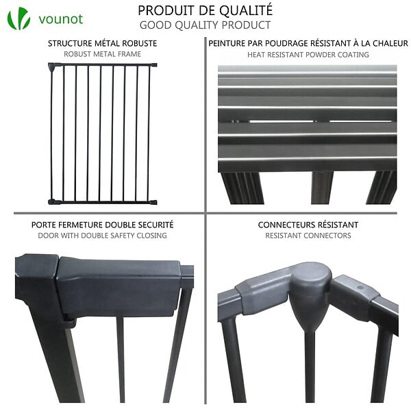 VOUNOT - Barriere de securite GRANDE VERSION 3M 5 panneaux Pre assemble - large
