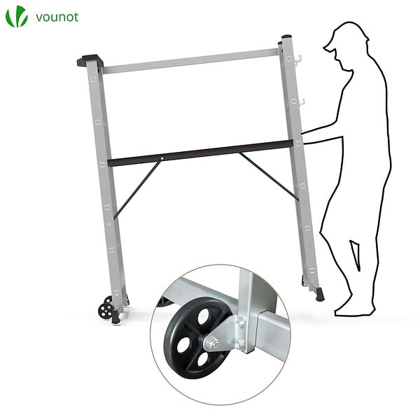 VOUNOT - Echafaudage roulant aluminium 3 en 1 - large
