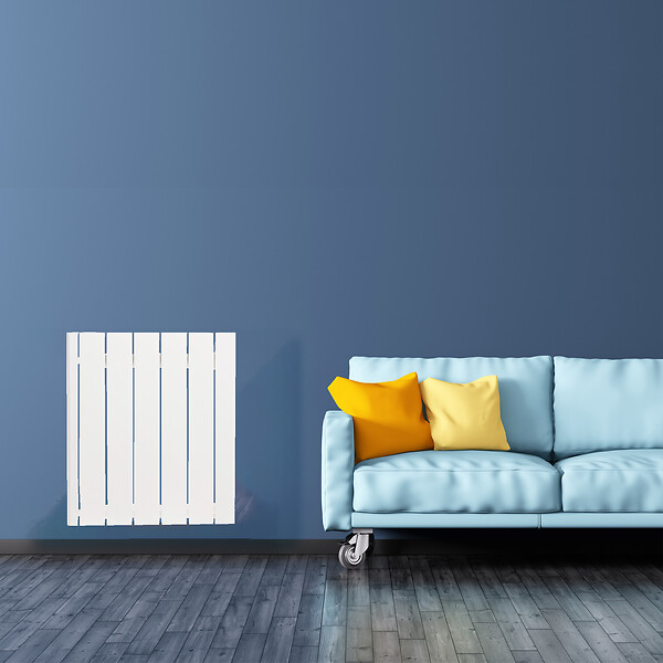 OPTIMEO - OPT-ORIBT-1000  Radiateur Électrique 1000W À Inertie Fluide Connecté Bluetooth Blanc - large