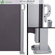 VOUNOT - Paravent retractable avec housse de protection 1.8x3m Anthracite - vignette