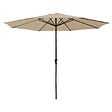 HAPPY GARDEN - Parasol droit HAPUNA rond 3,30m de diamètre beige - vignette