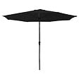HAPPY GARDEN - Parasol droit HAPUNA rond 3,30m de diamètre noir - vignette