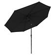 HAPPY GARDEN - Parasol droit HAPUNA rond 3,30m de diamètre noir - vignette