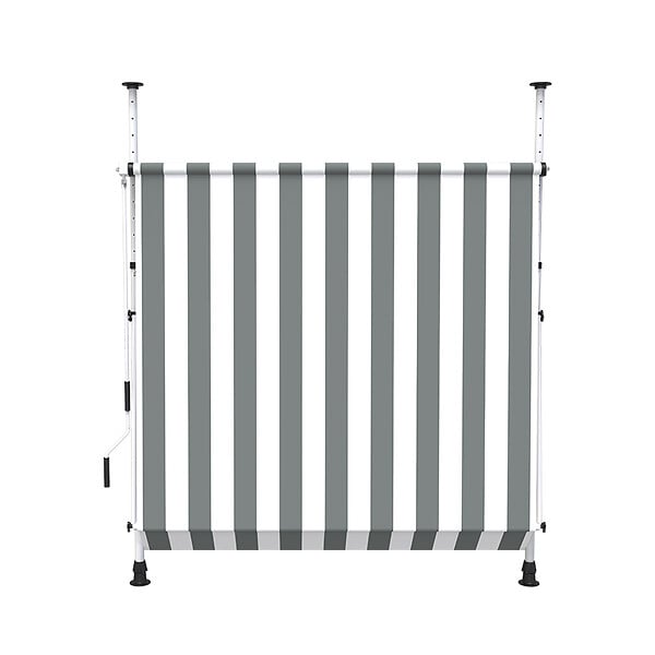 COTE STORE - Store à projection autoportant sans perçage 200 x 150 cm - Terrasse ou balcon - Blanc gris - large