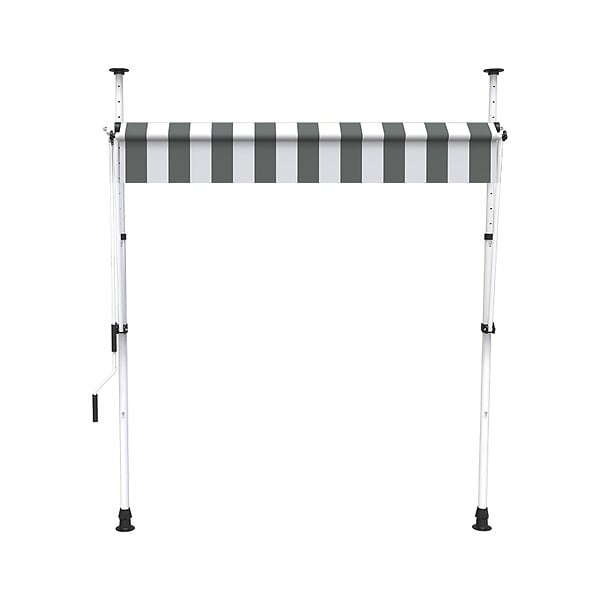 COTE STORE - Store à projection autoportant sans perçage 200 x 150 cm - Terrasse ou balcon - Blanc gris - large
