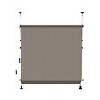 COTE STORE - Store à projection autoportant sans perçage 300 x 150 cm - Terrasse ou balcon - Taupe - vignette