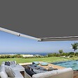 COTE STORE - Store banne coffre intégral 4,5 x 3,5 m motorisé et manuel extérieur pour terrasse - Gris - vignette