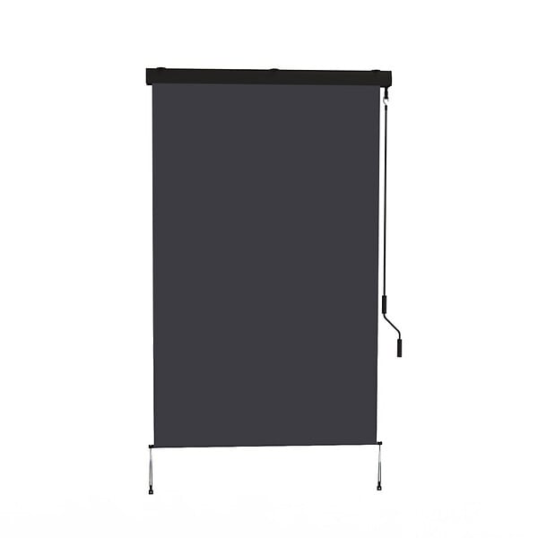 COTE STORE - Store vertical 1,8 x 2,5 m enrouleur extérieur terrasse ou balcon - Armature Anthracite mat - Toile Gris anthracite - large