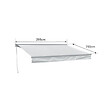 HAPPY GARDEN - Store banne SAULE 2,95 × 2,5m avec semi-coffre - Toile grise et structure grise - vignette