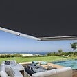 COTE STORE - Store banne coffre intégral 3,5 x 3 m motorisé et manuel extérieur pour terrasse - Gris anthracite - vignette