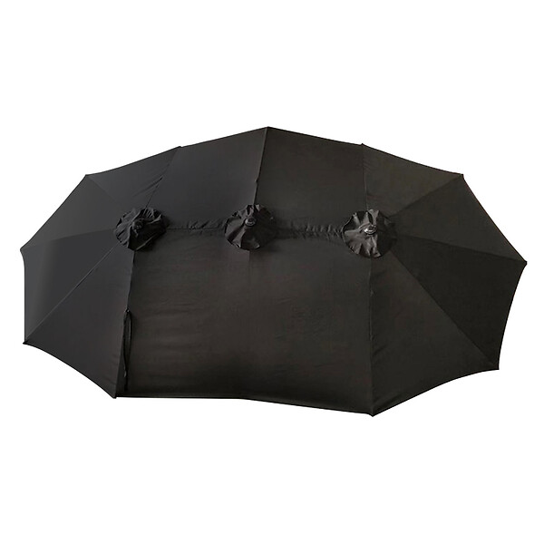HAPPY GARDEN - Parasol double 2,7x4,6m LINAI noir - large
