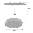 HAPPY GARDEN - Parasol double 2,7x4,6m LINAI noir - vignette
