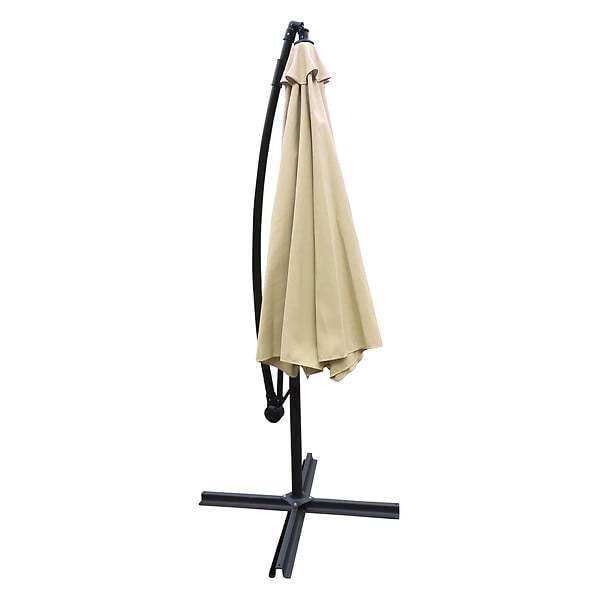HAPPY GARDEN - Parasol déporté OAHU rond 3m de diamètre beige - large