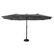 HAPPY GARDEN - Parasol double 2,7x4,6m LINAI gris - vignette