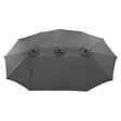 HAPPY GARDEN - Parasol double 2,7x4,6m LINAI gris - vignette