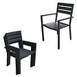 HAPPY GARDEN - Salon de jardin VENEZIA extensible 132/264 en aluminium anthracite - 10 places - vignette