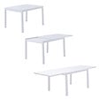 HAPPY GARDEN - Salon de jardin VENEZIA extensible 132/264 en aluminium blanc - 10 places - vignette
