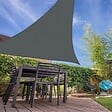 COTE STORE - Voile d'ombrage 3 x 3 x 3 m triangulaire 280g/m² - Haute densité résistante au vent - Tissu micro-aéré - Gris - vignette