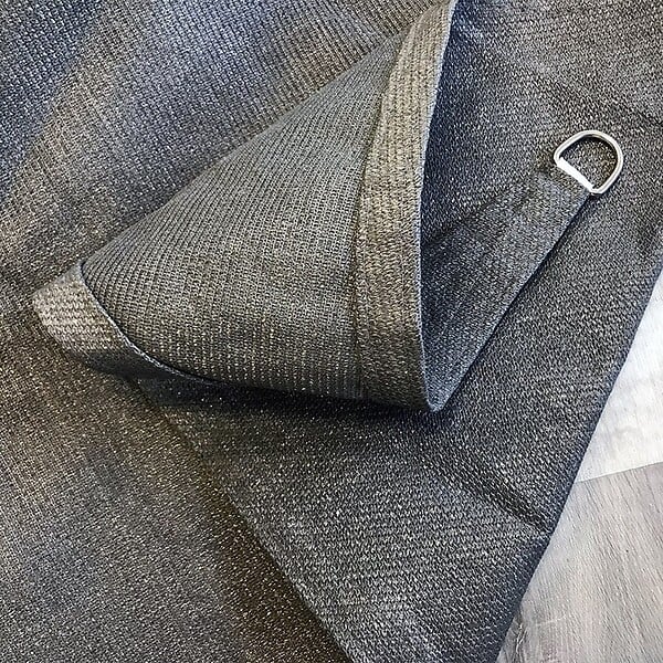 COTE STORE - Voile d'ombrage 3 x 3 x 3 m triangulaire 280g/m² - Haute densité résistante au vent - Tissu micro-aéré - Gris - large